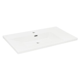 Nábytkové umyvadlo SAT B-Way 81x46 cm bílé matné otvor pro baterii uprostřed SATBWA8046WM SATBWA8046WM