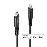 Lindy USB-C na Lightning černá / Kabel / 0,5 m / MFi certifikace / zesílený (31285)