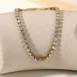 ELENYS Tennis 3 mm – pozlacený náramek 18K žluté zlato Délka náramku: 17,4 cm