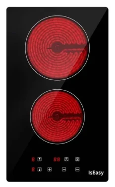 IsEasy T2V-01M černá / Sklokeramická varná deska / 2 zóny / 3000 W / dotykové ovládání / časovač 99 min (T2V-01M)