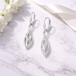 Stříbrné visací náušnice se zirkony Céline - stříbro 925/1000, Stříbrná