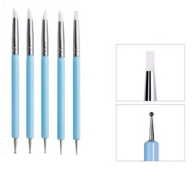 Dortisimo Silikonové štětce a kuličkové kostice oboustranné (5 ks)