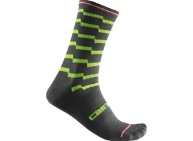 Castelli Unlimited 18 ponožky vysoké Dark Grey/Lime vel. S/M