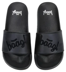 BAAGL Pantofle Logo Black vel. 45 / Domácí obuv / EVA podrážka / Protiskluzová