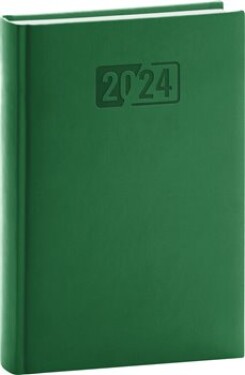 Denní diář 2024 Aprint zelený, 15 21 cm