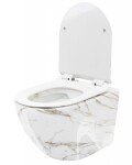 REA - Závěsná WC mísa včetně sedátka RIMLESS Carlos Slim Lava Shiny lesk REA-C0536