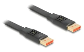 Delock 81007 černá / Plochý DisplayPort kabel / 3 m / 8K/60Hz / DisplayPort 1.4 (81007)