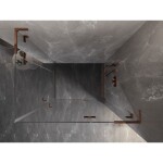 MEXEN/S - Lunar L Duo sprchový kout dveře křídlové pravá 120 x 95, transparent, růžové zlato 834L-120P-095L-60-00