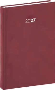 NOTIQUE Denní diář Balakon 2027 bordó / 15 × 21 cm