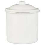 Ib Laursen Smaltovaná dóza White 13 cm, bílá barva, smalt