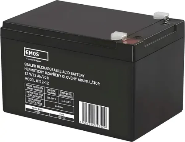 Emos Bezúdržbový olověný akumulátor 12 V / 12 Ah / faston 6,3 mm