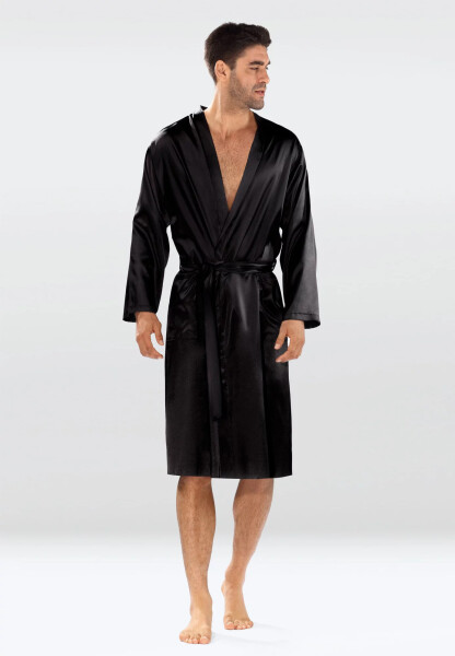 Pánský saténový župan Christian - DKaren tmavě modrá L