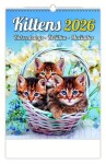 Kalendář nástěnný 2026 - Kittens/Katzenbabys/Koťátka/Mačičky