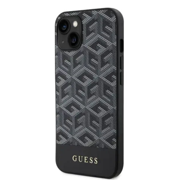 Pouzdro Guess PU G Cube MagSafe iPhone 14 černé