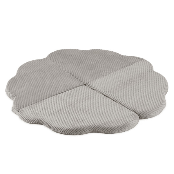 PLUSH NEST PLUSH NEST Plyšová hrací podložka ve tvaru květu Manšestr (prémiový) 115 × 115 × 5 cm béžová