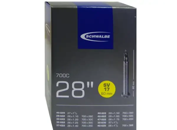 Schwalbe duše trekingová 28-47/622 (Nr.17) gal. ventil 60 mm gal. ventil 60 mm