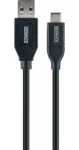 Schwaiger USB-A - USB-C kabel černá / Datový kabel / USB 3.2 Gen 2 / 5 Gbit/s / 0,15 m (LK050C533)
