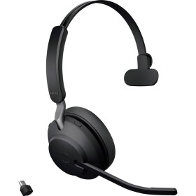 Jabra Evolve2 65 monaural Sluchátka On Ear Bluetooth® mono černá regulace hlasitosti, Indikátor nabití, Vypnutí zvuku mikrofonu telefon