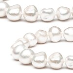 Perlový náramek Ramóna - bílá sladkovodní perla, Bílá/čirá 20 cm + 3 cm (prodloužení)