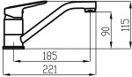 NOVASERVIS - Umyvadlová dřezová baterie Metalia 54 ECO, chrom 54096,0E