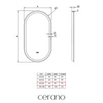 CERANO - Koupelnové LED zrcadlo Ayvo - 45x90 CER-8050BD79949