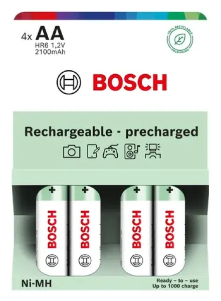 Bosch HR6B4P2100/00 / Nabíjecí baterie / AA (HR6) / 2100 mAh / NiMH / 4 ks (8594162800520)