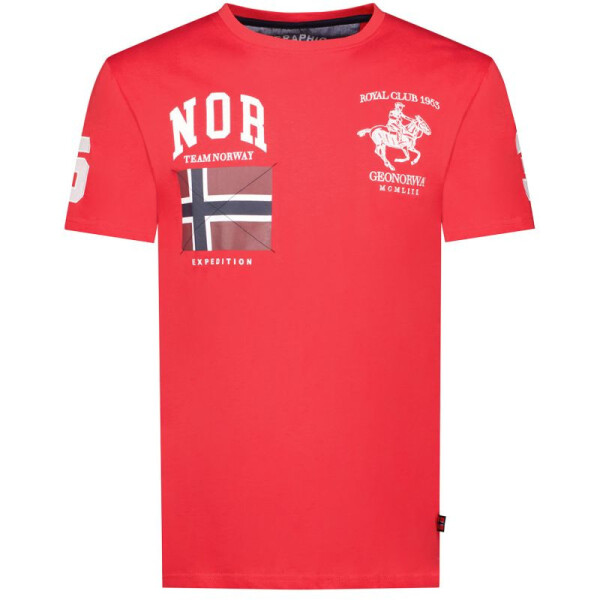 Geografické Norsko Jequestre 254 M SY1305H/GN-Red tričko L