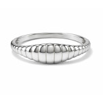 Croissant prsten Marcelle – chirurgická ocel, Stříbrná 49