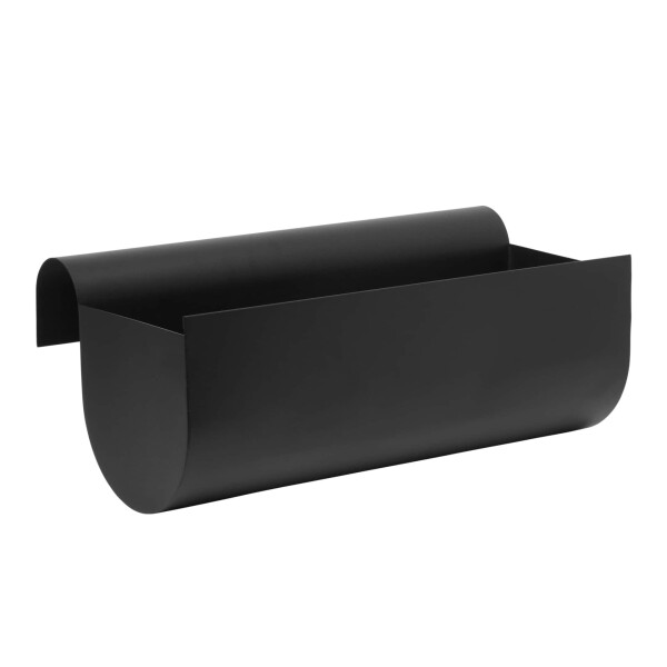 Ferm Living Závěsný truhlík na balkon Uma Black Medium, černá barva, kov
