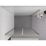 MEXEN/S - Exo sprchový kout dveře křídlové 70 x 90, transparent, zlato 814-070-090-50-00