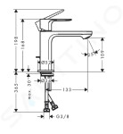 HANSGROHE - Rebris S Umyvadlová baterie s výpustí, CoolStart, EcoSmart, chrom 72588000