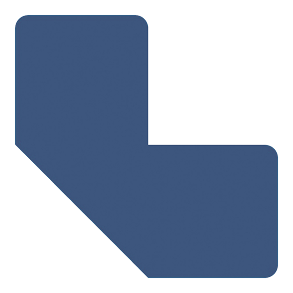 Djois podlahové samolepicí značení - tvar L, 10 x 5 cm, modré, 10 ks