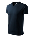 V-neck tričko unisex námořní modrá M