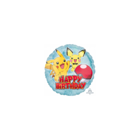 Balónek Standard Pokemon Happy Birthday