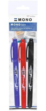 Tombow Oboustranný fineliner Mono Twin 3 ks