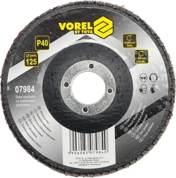 Vorel Lamelový brusný kotouč / 125 mm / P60