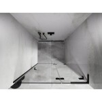 MEXEN/S - Lunar L sprchové dveře křídlové pravé 95 cm, transparent, černá 834L-095-000-70-00-P