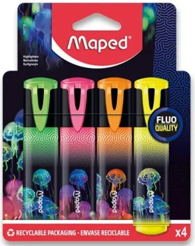 MAPED Zvýrazňovače Deepsea Paradise 4 ks (0063/9740710)