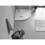MEXEN - Flow Sprchová vanička čtvrtkruh slim 90 x 90, bílá lesk 46Q109090