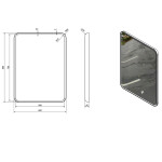 SAPHO - FLOAT zrcadlo s LED podsvícením 60x80cm, bílá 22572