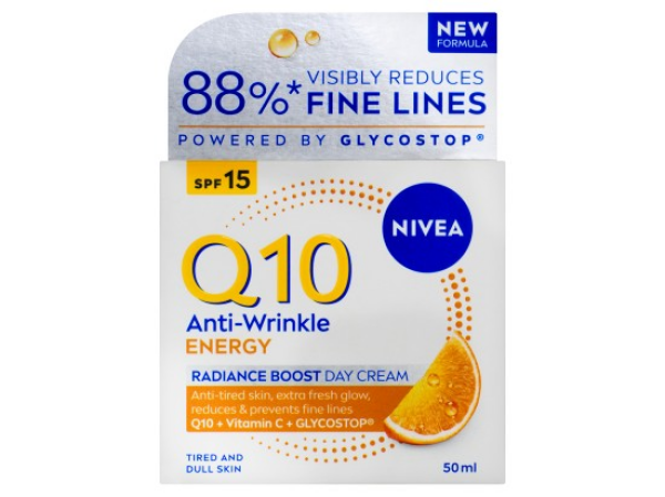 Nivea Q10 Energy Rozjasňující denní krém proti vráskám OF 15 50 ml