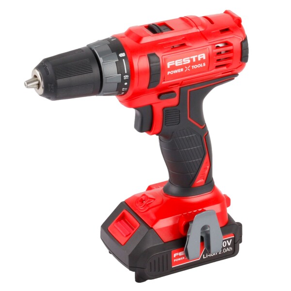 AKU vrtačka, 20V, 28Nm, sada 2 bat. v kufru, SHARE20V, FESTA