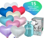 Helium set - helium a balónky IBREX srdce mix barev 15 ks - Balonky.cz Helium set - helium a balónky IBREX srdce mix barev 15 ks - Balonky.cz