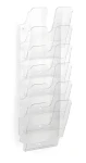 Durable FLEXIPLUS 6 transparentní / Nástěnný stojan na letáky / A4 / 6 přihrádek (1700008401)
