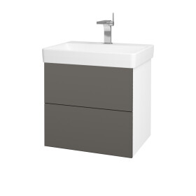Dřevojas - Koupelnová skříňka VARIANTE SZZ2 60 pro umyvadlo Laufen Pro S - N01 Bílá lesk / N06 Lava 194680