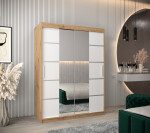 Šatní skříň Abi V4 Barva korpusu: Černá, Rozměry: 150 cm, Dveře: Černá