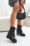 Zateplené boty na podpatku se zlatým detailem černé Ivarisse 40