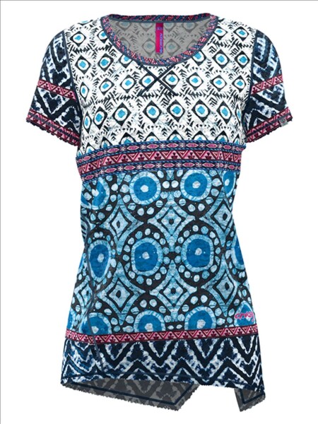 CRAZY Woman T-Shirt Aloha, Shibori velikost: XS