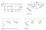 VILLEROY & BOCH - Subway 3.0 Dvojumyvadlo nábytkové 130x47 cm, bez přepadu, bez otvoru pro baterie, alpská bílá 4A71D301