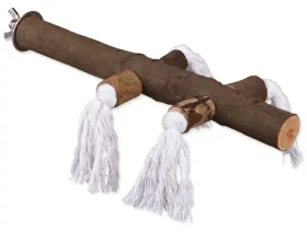 TRIXIE Bidýlko Natural Living hnědé 25 cm / Bavlna, dřevo / Pro andulky a korely (G12-5889)